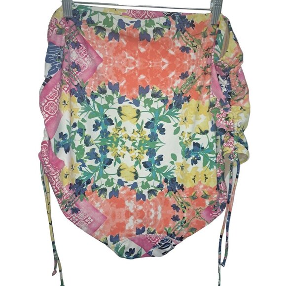 Swim by Cacique Bikini Bottoms Floral Lane Bryant High Waist Plus Size 26 - Picture 3 of 5